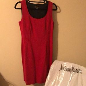 DKNY red dress with side black stripe never worn
